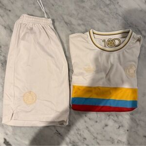 Adidas White and Multicolor Kids Athletic Set